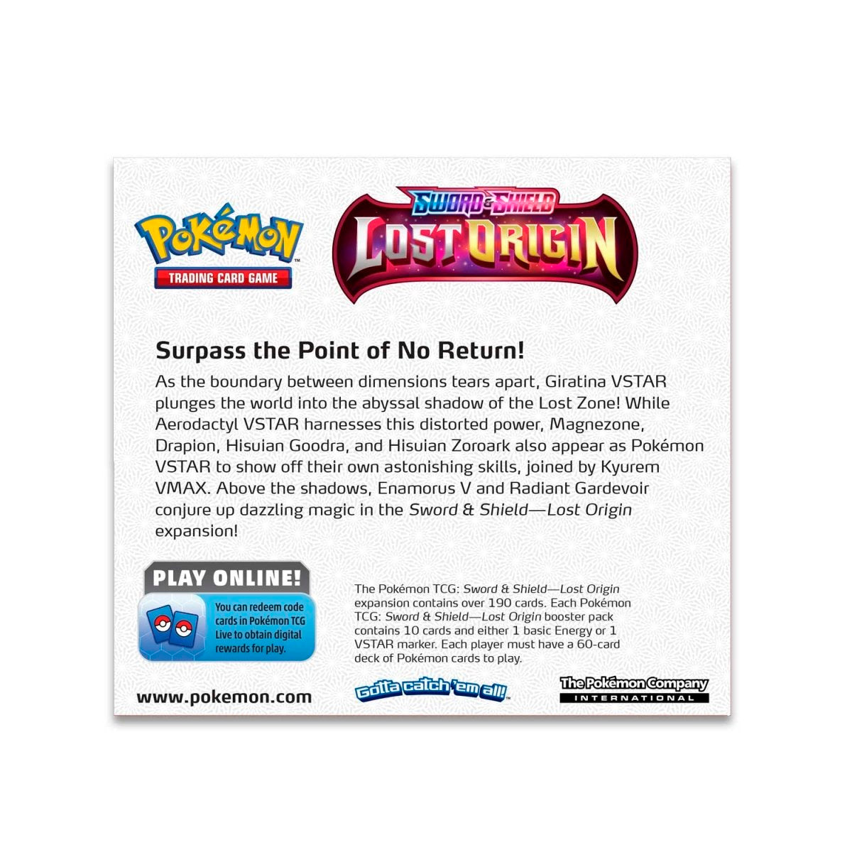 Lost Origin Booster Box - SWSH11